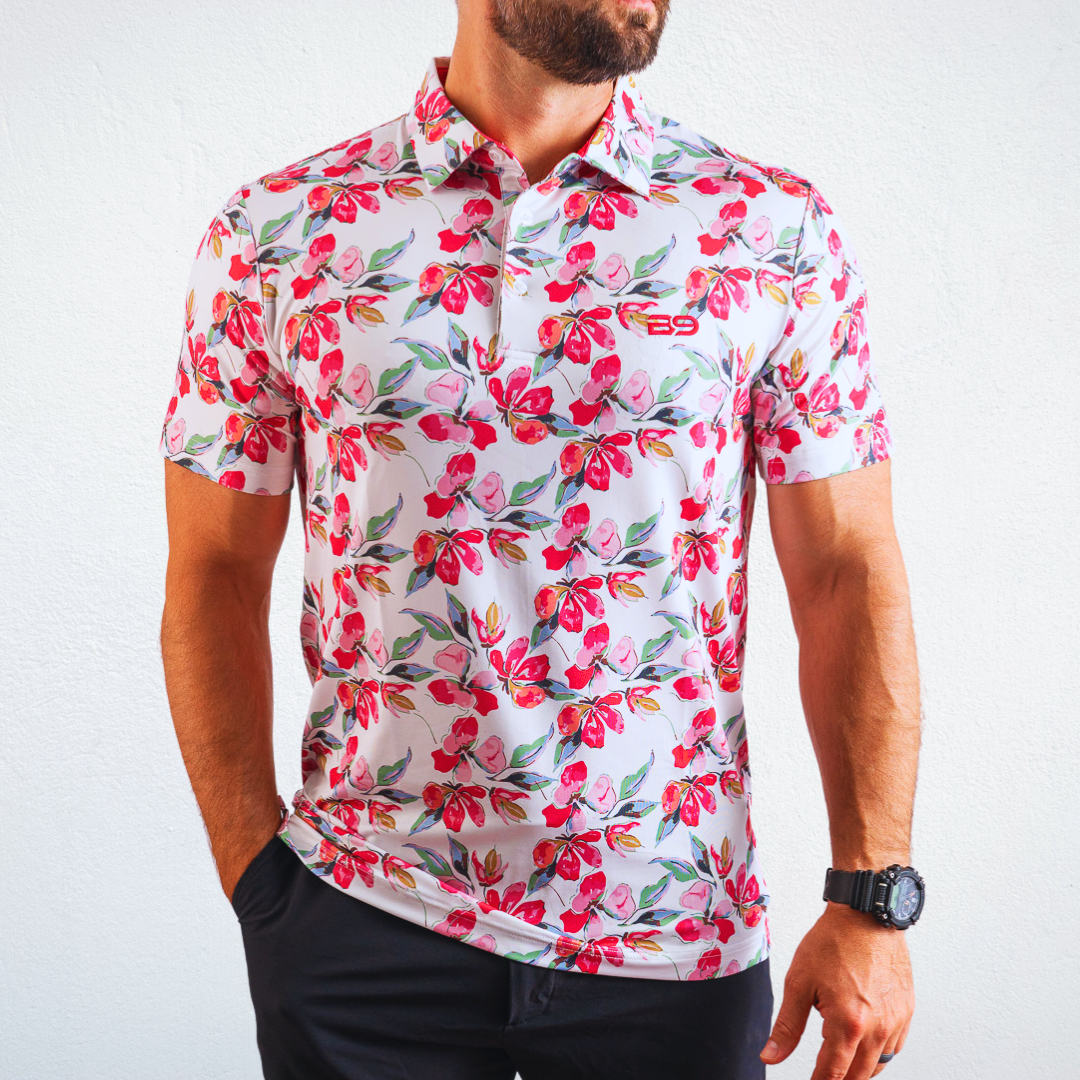 Cherry Blossom Performance Polo – Back9 Golf Apparel