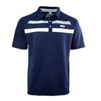 2 Stripe Navy Pique Polo