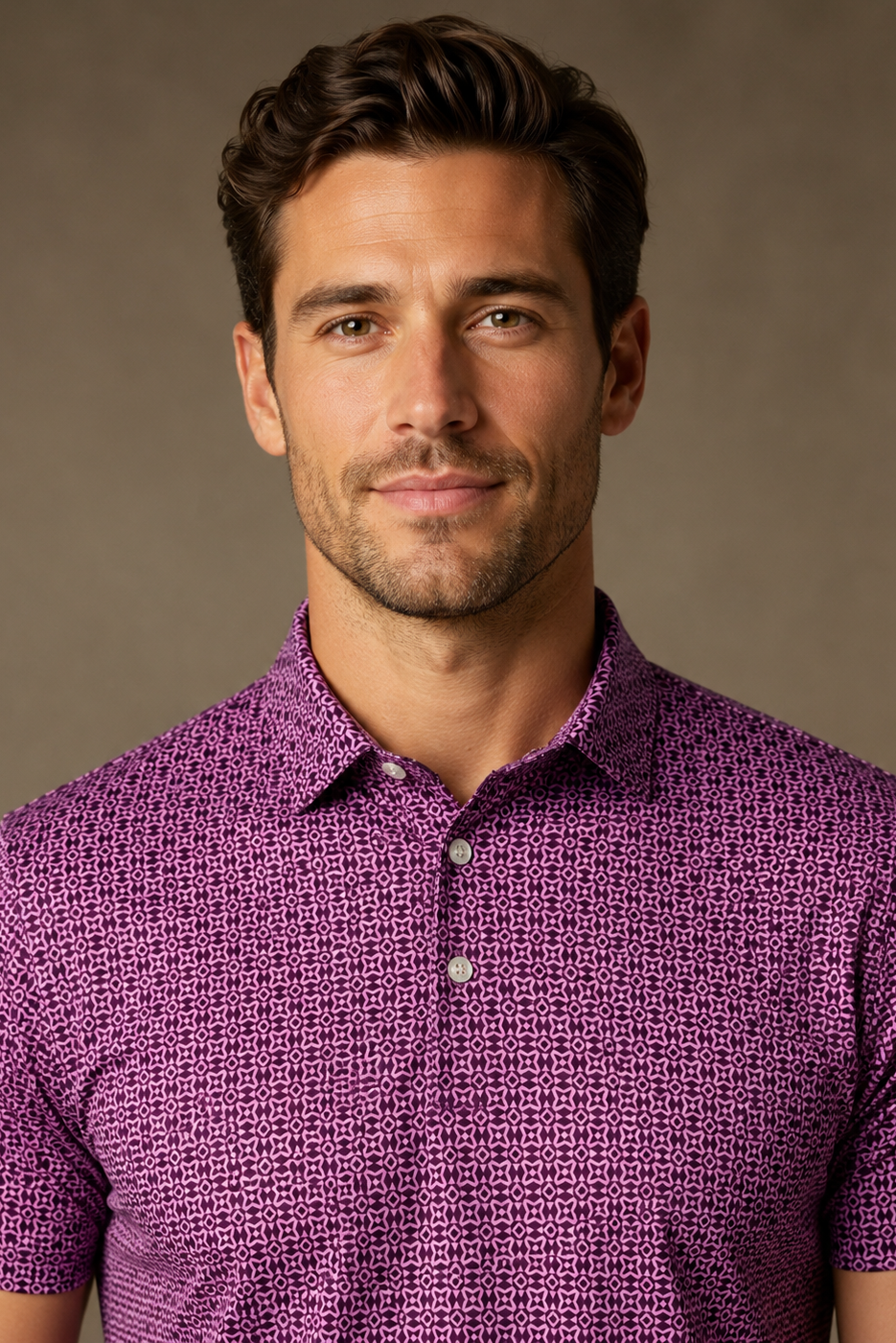 The Magenta Mosaic Polo