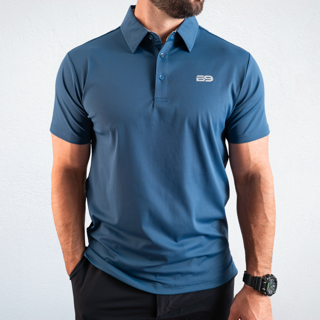 Blue Steel Performance Polo – Back9 Golf Apparel