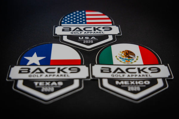 BACK9 Flag Stickers