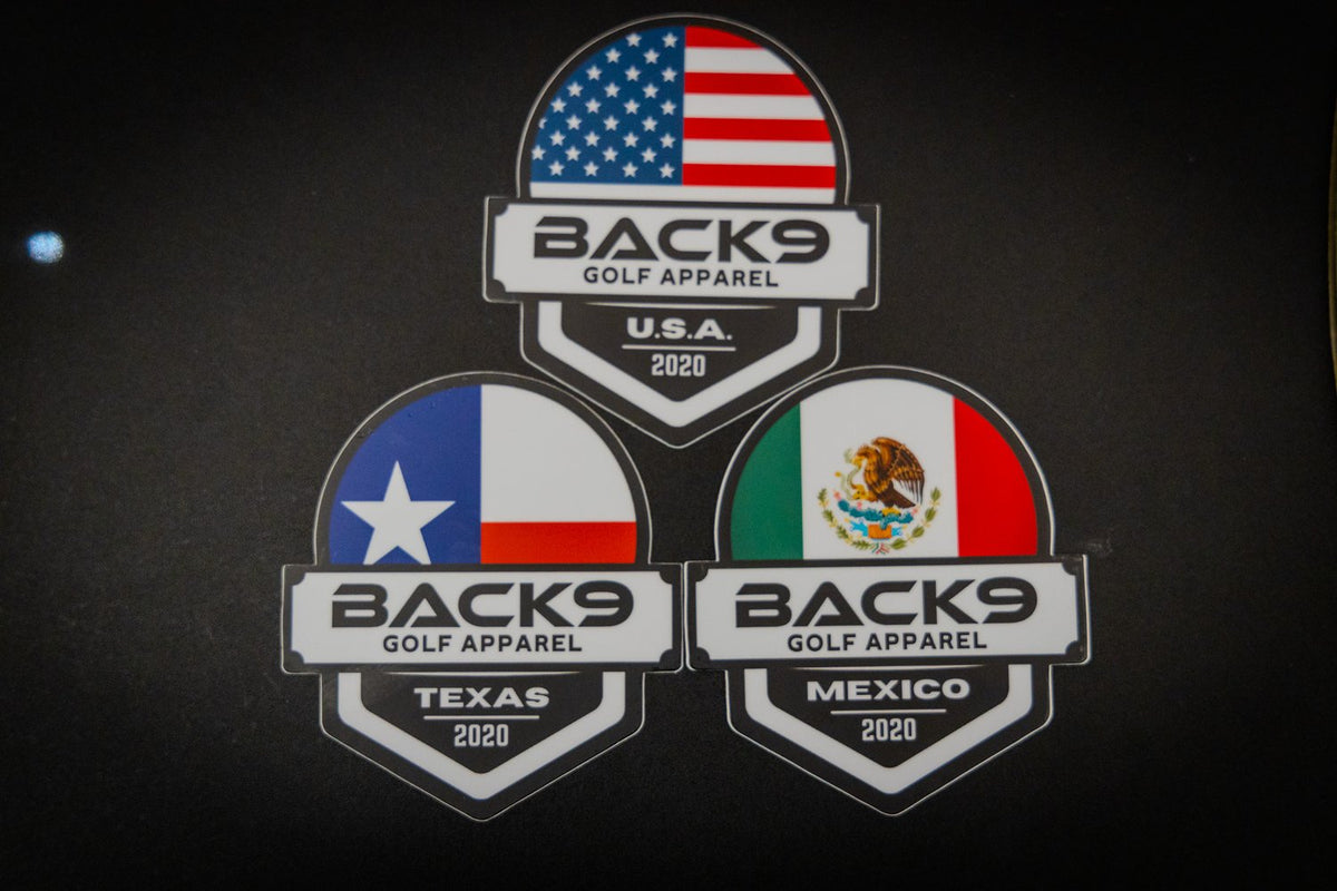 BACK9 Flag Stickers