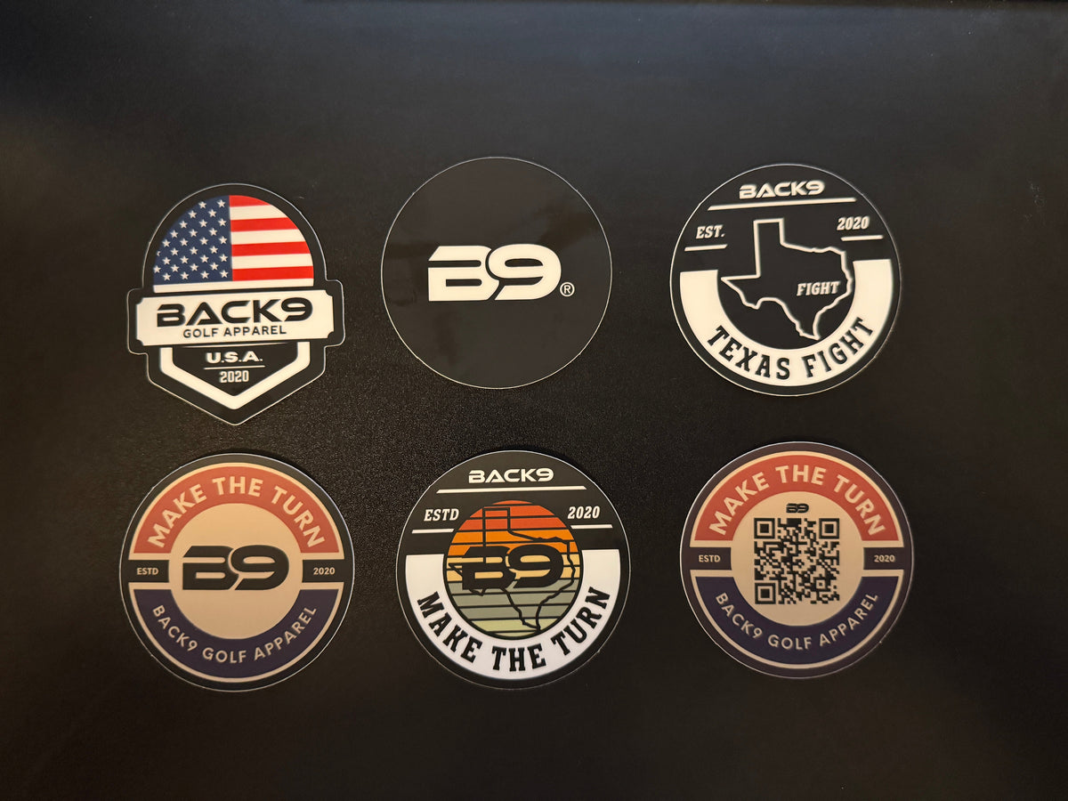 BACK9 2025 6-Pack Sticker Set